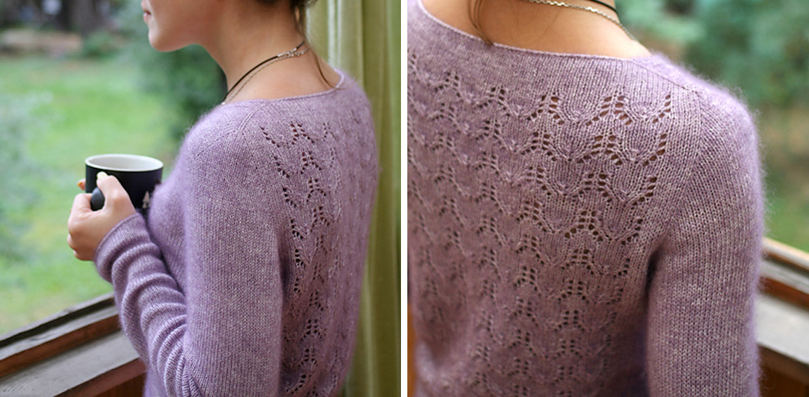 Seacross Sweater Pattern by Becky Baker in Lore