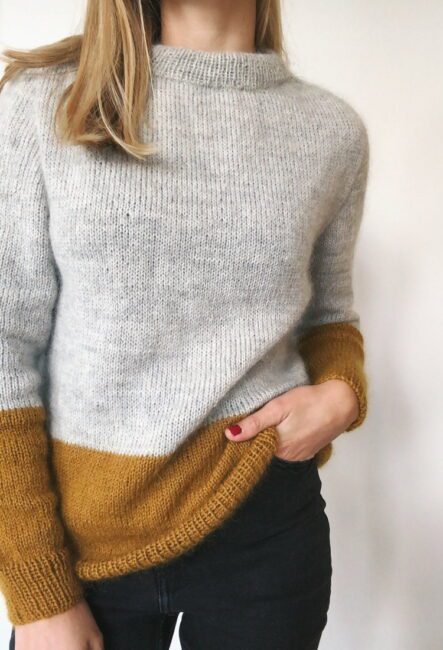 Contrast sweater